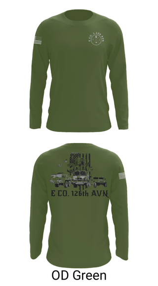 Long Sleeve Performance Shirt, B Co. 1-126AVN, Army, Teamtime, Team time, sublimation, custom sports apparel, team uniforms, spirit wear, spiritwear, sports uniforms, custom shirts, team store, custom team store, fundraiser sports, apparel fundraiser