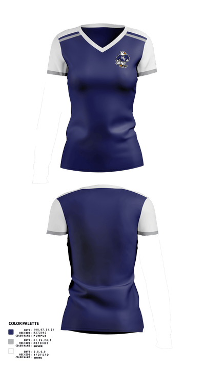 Mountain Valley Falcons Field Hockey 95065366 Women's Short Sleeve V-neck Shirt - 1 (2)