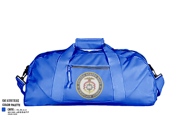Duffle Bag, Chaplain Corp, Navy, Teamtime, Team time, sublimation, custom sports apparel, team uniforms, spirit wear, spiritwear, sports uniforms, custom shirts, team store, custom team store, fundraiser sports, apparel fundraiser