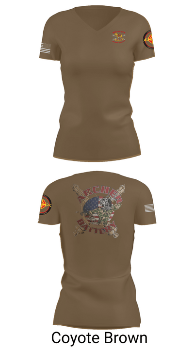 Archer Battery 2-2 FA 26774944 Women's Short Sleeve V-neck Shirt - 8