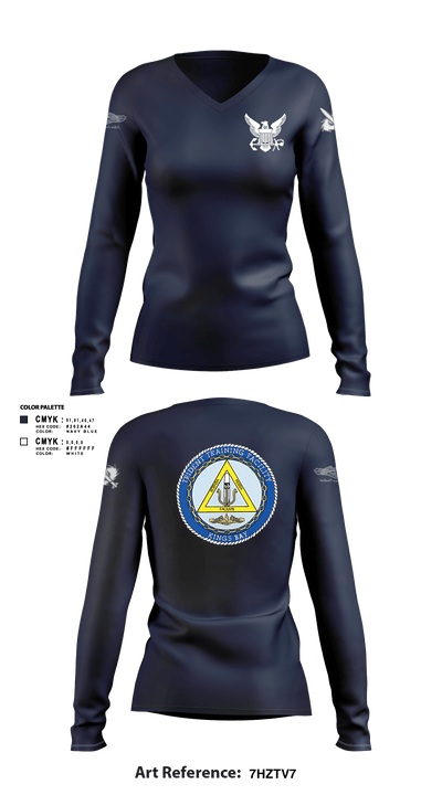 TRIDENT TRAINING FACILITY 43639143 Women's Long Sleeve V-neck Shirt - 1