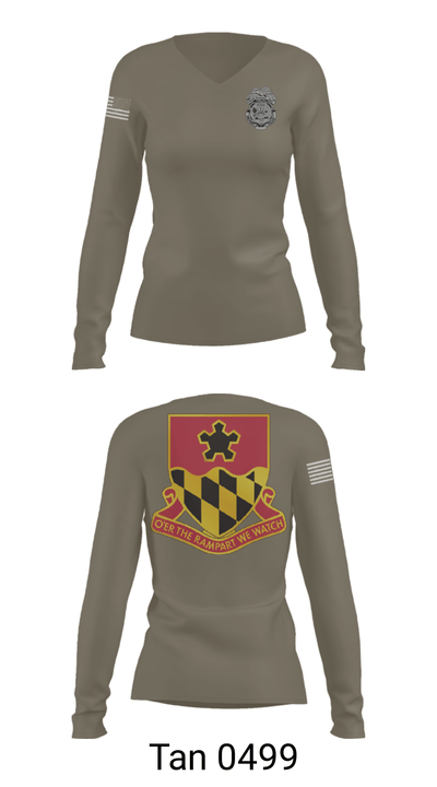 2nd MTB/70th RTI 42557121 Women's Long Sleeve V-neck Shirt - 77