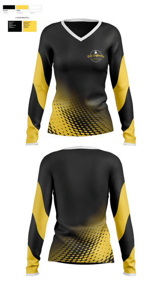 Womens Long Sleeve Vneck Shirt, Punshers, Softball, Teamtime, Team time, sublimation, custom sports apparel, team uniforms, spirit wear, spiritwear, sports uniforms, custom shirts, team store, custom team store, fundraiser sports, apparel fundraiser