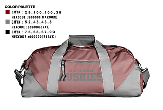 Duffle Bag, Matawam Huskies, Baseball, Teamtime, Team time, sublimation, custom sports apparel, team uniforms, spirit wear, spiritwear, sports uniforms, custom shirts, team store, custom team store, fundraiser sports, apparel fundraiser