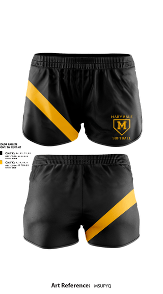 Womens Shorts, Maryvale High School, Softball, Teamtime, Team time, sublimation, custom sports apparel, team uniforms, spirit wear, spiritwear, sports uniforms, custom shirts, team store, custom team store, fundraiser sports, apparel fundraiser