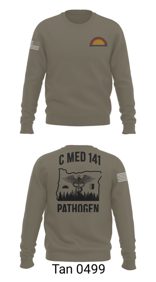Crew Neck Sweatshirt, C Med, National Guard, Teamtime, Team time, sublimation, custom sports apparel, team uniforms, spirit wear, spiritwear, sports uniforms, custom shirts, team store, custom team store, fundraiser sports, apparel fundraiser