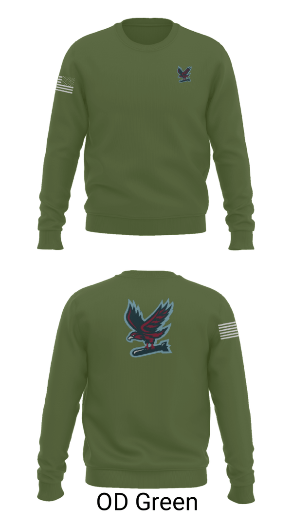 Crew Neck Sweatshirt, Hawksquad, Air Force, Teamtime, Team time, sublimation, custom sports apparel, team uniforms, spirit wear, spiritwear, sports uniforms, custom shirts, team store, custom team store, fundraiser sports, apparel fundraiser