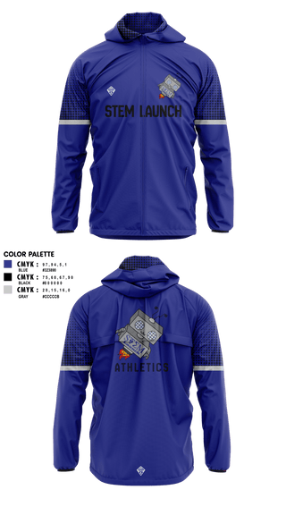 Windbreaker, Stem Launch Middle School, Spirit Store, Teamtime, Team time, sublimation, custom sports apparel, team uniforms, spirit wear, spiritwear, sports uniforms, custom shirts, team store, custom team store, fundraiser sports, apparel fundraiser