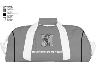 Duffle Bag, Meade High School Track, Track & Field, Teamtime, Team time, sublimation, custom sports apparel, team uniforms, spirit wear, spiritwear, sports uniforms, custom shirts, team store, custom team store, fundraiser sports, apparel fundraiser