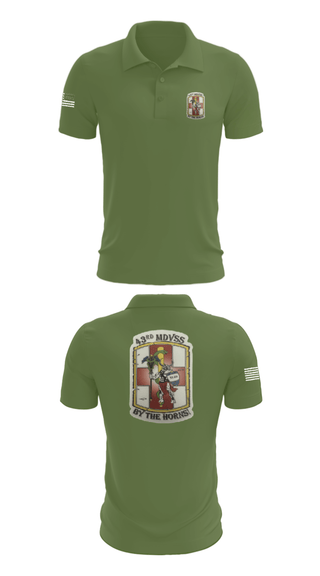 Short Sleeve Performance Polo, 43rd Medical Detachment, , Teamtime, Team time, sublimation, custom sports apparel, team uniforms, spirit wear, spiritwear, sports uniforms, custom shirts, team store, custom team store, fundraiser sports, apparel fundraiser