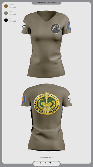 Womens Short Sleeve Vneck Shirt, Fox Co., Army, Teamtime, Team time, sublimation, custom sports apparel, team uniforms, spirit wear, spiritwear, sports uniforms, custom shirts, team store, custom team store, fundraiser sports, apparel fundraiser