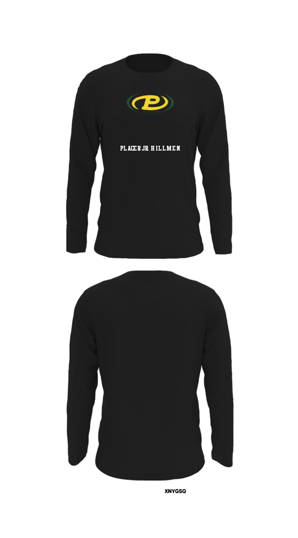 Long Sleeve Performance Shirt, Placer Jr. Hillmen, Football, Teamtime, Team time, sublimation, custom sports apparel, team uniforms, spirit wear, spiritwear, sports uniforms, custom shirts, team store, custom team store, fundraiser sports, apparel fundraiser