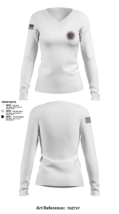 North Idaho Firearms Training 9381309 Women's Long Sleeve V-neck Shirt -1 2