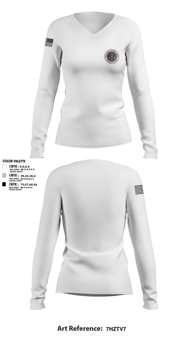 Womens Long Sleeve Vneck Shirt 1, North Idaho Firearms Training, , Teamtime, Team time, sublimation, custom sports apparel, team uniforms, spirit wear, spiritwear, sports uniforms, custom shirts, team store, custom team store, fundraiser sports, apparel fundraiser