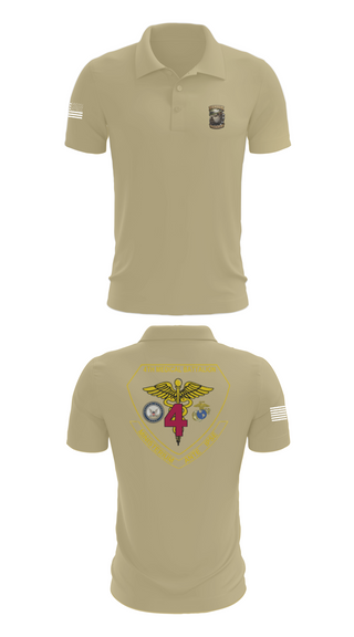 Short Sleeve Performance Polo, 4th Med Battalion, Marines, Teamtime, Team time, sublimation, custom sports apparel, team uniforms, spirit wear, spiritwear, sports uniforms, custom shirts, team store, custom team store, fundraiser sports, apparel fundraiser