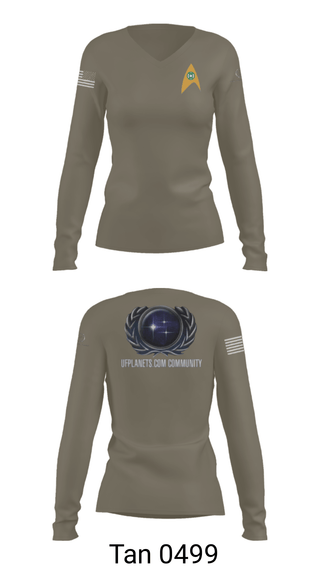 Womens Long Sleeve Vneck Shirt, UFP, Air Force, Teamtime, Team time, sublimation, custom sports apparel, team uniforms, spirit wear, spiritwear, sports uniforms, custom shirts, team store, custom team store, fundraiser sports, apparel fundraiser