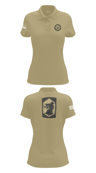 Womens Short Sleeve Performance Polo, 445 Chemical Company, National Guard, Teamtime, Team time, sublimation, custom sports apparel, team uniforms, spirit wear, spiritwear, sports uniforms, custom shirts, team store, custom team store, fundraiser sports, apparel fundraiser
