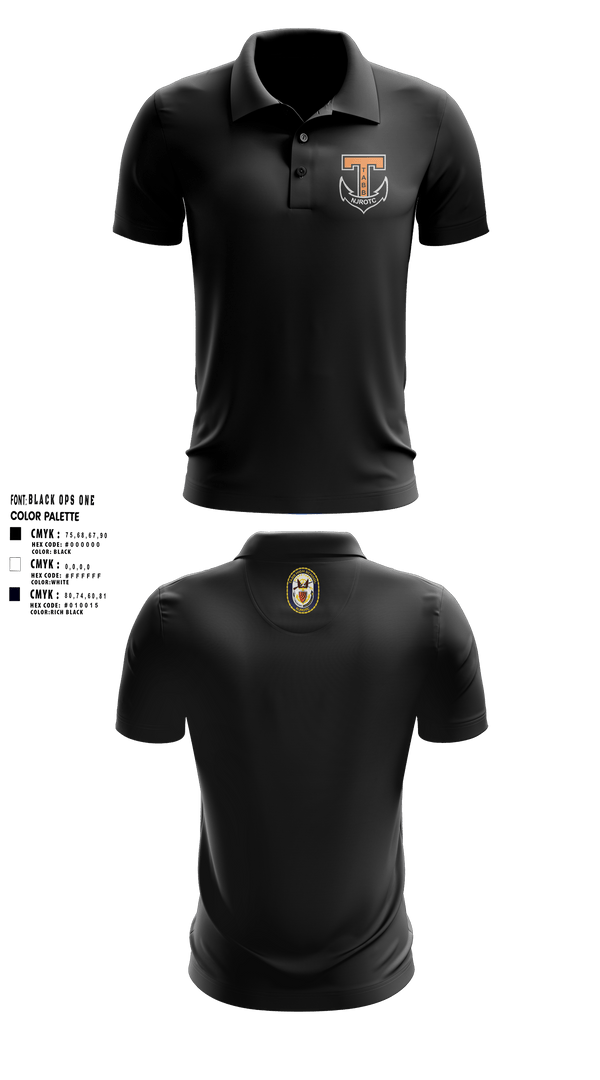 Short Sleeve Performance Polo, Tabb NJROTC, Navy, Teamtime, Team time, sublimation, custom sports apparel, team uniforms, spirit wear, spiritwear, sports uniforms, custom shirts, team store, custom team store, fundraiser sports, apparel fundraiser