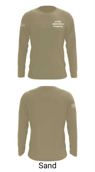Long Sleeve Performance Shirt, 1/57th ADAR Delta Company, Army, Teamtime, Team time, sublimation, custom sports apparel, team uniforms, spirit wear, spiritwear, sports uniforms, custom shirts, team store, custom team store, fundraiser sports, apparel fundraiser