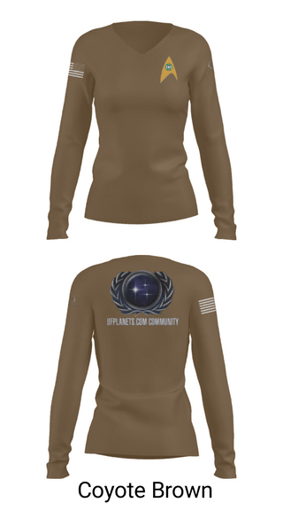 Womens Long Sleeve Vneck Shirt, UFP, Air Force, Teamtime, Team time, sublimation, custom sports apparel, team uniforms, spirit wear, spiritwear, sports uniforms, custom shirts, team store, custom team store, fundraiser sports, apparel fundraiser