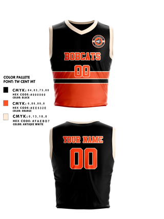 Mens Basketball Jersey, Bobcats, Men's Basketball, Teamtime, Team time, sublimation, custom sports apparel, team uniforms, spirit wear, spiritwear, sports uniforms, custom shirts, team store, custom team store, fundraiser sports, apparel fundraiser