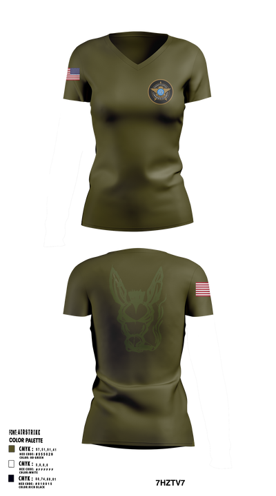 Lowndes County Sheriff’s Office Special Operations Division 52350448 Women's Short Sleeve V-neck Shirt - 103