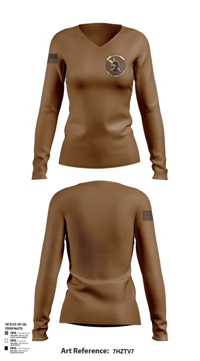 Demons 15666589 Women's Long Sleeve V-neck Shirt - 123