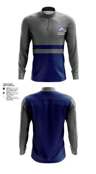 Quarter Zip Jacket, Coahulla Creek, Swimming, Teamtime, Team time, sublimation, custom sports apparel, team uniforms, spirit wear, spiritwear, sports uniforms, custom shirts, team store, custom team store, fundraiser sports, apparel fundraiser
