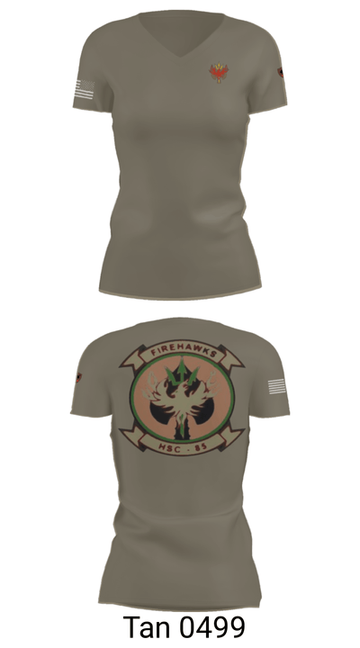 HSC-85 15010069 Women's Short Sleeve V-neck Shirt - 65