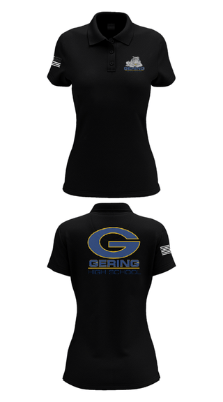 Womens Short Sleeve Performance Polo, Gering High School Golf, Golf, Teamtime, Team time, sublimation, custom sports apparel, team uniforms, spirit wear, spiritwear, sports uniforms, custom shirts, team store, custom team store, fundraiser sports, apparel fundraiser