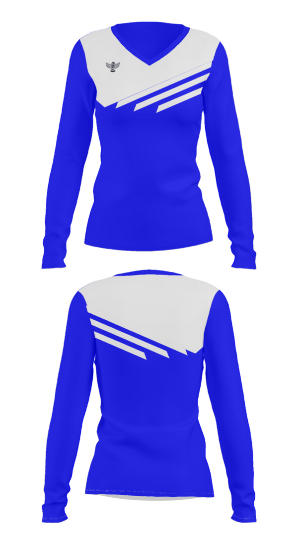 Women's Long Sleeve Vneck Shirt, Kalles Junior High School, Spirit Store, Teamtime, Team time, sublimation, custom sports apparel, team uniforms, spirit wear, spiritwear, sports uniforms, custom shirts, team store, custom team store, fundraiser sports, apparel fundraiser