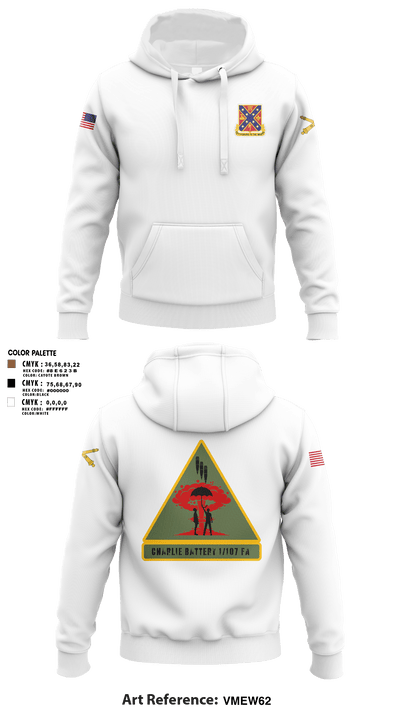C BTRY 1/107 FA 56836205 Hoodie - 2