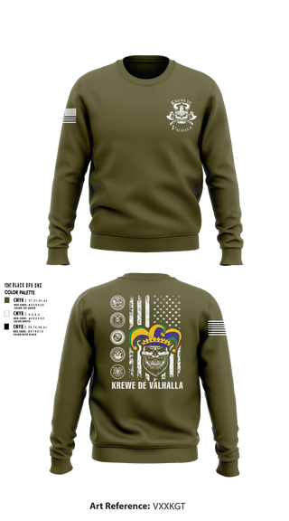 Crew Neck Sweatshirt, Krewe De ValhallaKrewe De Valhalla, , Teamtime, Team time, sublimation, custom sports apparel, team uniforms, spirit wear, spiritwear, sports uniforms, custom shirts, team store, custom team store, fundraiser sports, apparel fundraiser