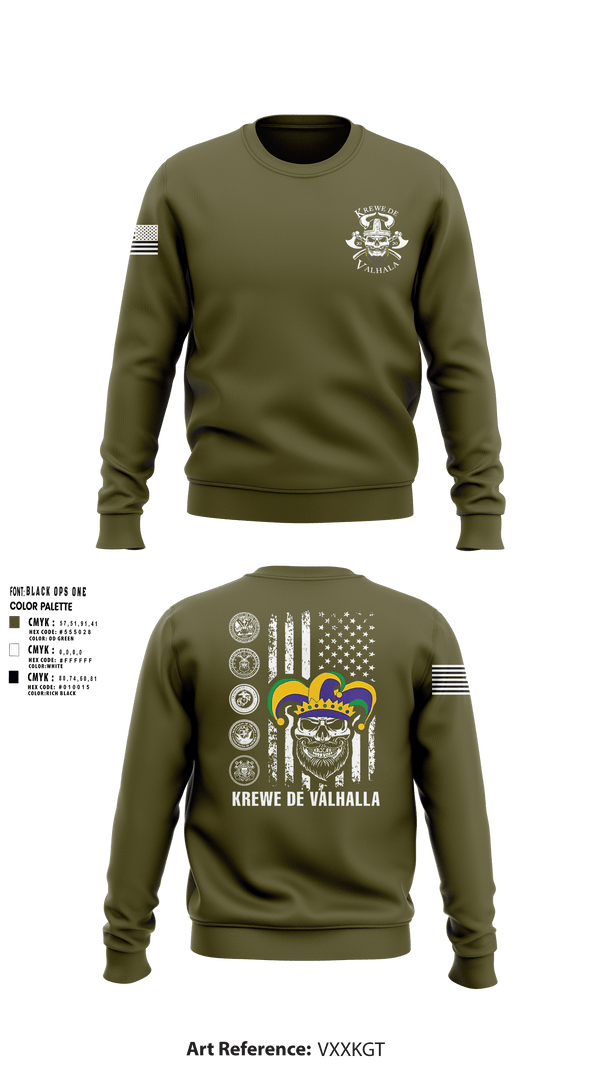 Crew Neck Sweatshirt, Krewe De ValhallaKrewe De Valhalla, , Teamtime, Team time, sublimation, custom sports apparel, team uniforms, spirit wear, spiritwear, sports uniforms, custom shirts, team store, custom team store, fundraiser sports, apparel fundraiser