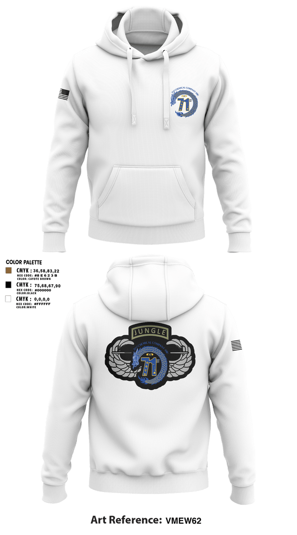 Hoodie, 71st Chemical Company (HR), Army, Teamtime, Team time, sublimation, custom sports apparel, team uniforms, spirit wear, spiritwear, sports uniforms, custom shirts, team store, custom team store, fundraiser sports, apparel fundraiser
