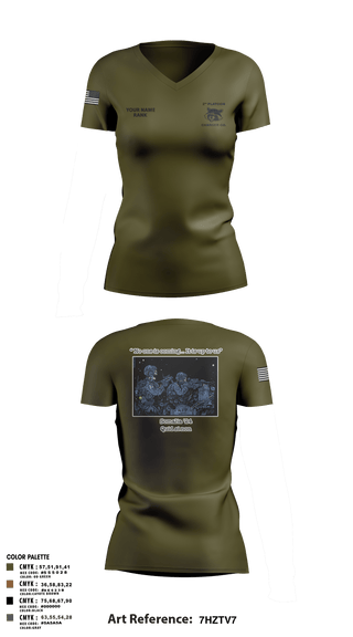 Women's Short Sleeve Vneck Shirt, Charger Co. / 2-112th Infantry Battalion, National Guard, Teamtime, Team time, sublimation, custom sports apparel, team uniforms, spirit wear, spiritwear, sports uniforms, custom shirts, team store, custom team store, fundraiser sports, apparel fundraiser