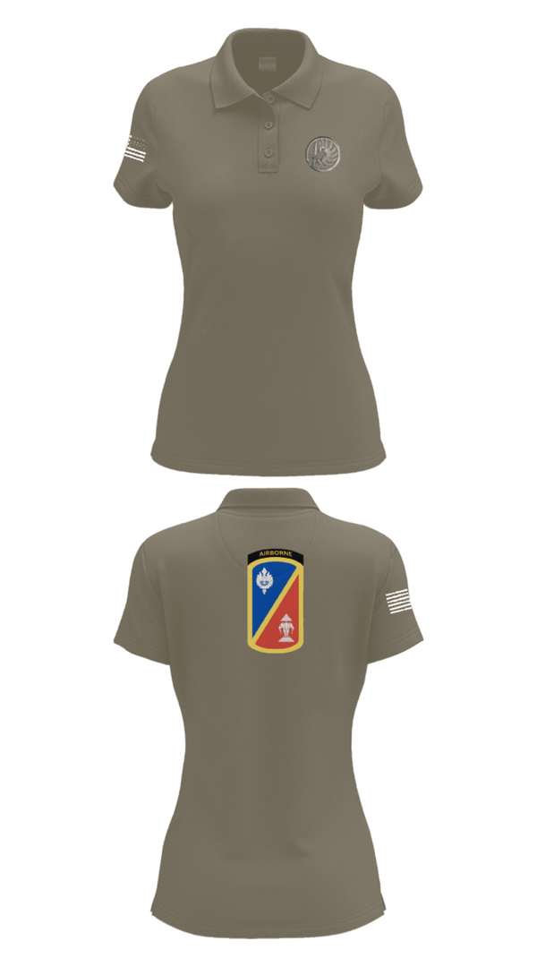 Women's Short Sleeve Performance Polo, 1st Det. Royal Lao Airborne, Army, Teamtime, Team time, sublimation, custom sports apparel, team uniforms, spirit wear, spiritwear, sports uniforms, custom shirts, team store, custom team store, fundraiser sports, apparel fundraiser