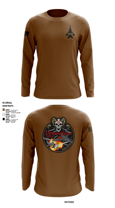 332nd EMXS 72037351 Long Sleeve Performance Shirt - 4