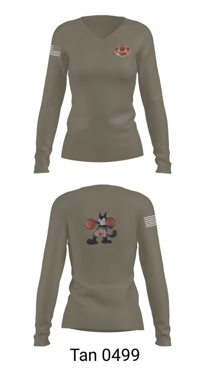 Station 17 90586189 Women's Long Sleeve V-neck Shirt - 77