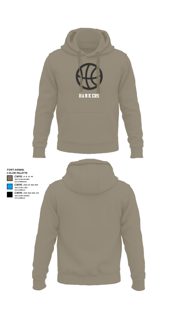 Hoodie, Bankers, Men's Basketball, Teamtime, Team time, sublimation, custom sports apparel, team uniforms, spirit wear, spiritwear, sports uniforms, custom shirts, team store, custom team store, fundraiser sports, apparel fundraiser