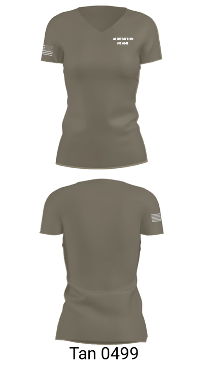 AIRSTATION MIAMI 21743089 Women's Short Sleeve V-neck Shirt - 62
