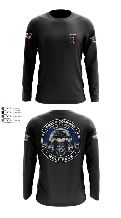 2-10 AHB Knighthawks 14380811 Long Sleeve Performance Shirt 63