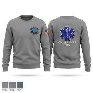 Crew Neck Sweatshirt, Coudersport Ems, EMS/EMT, Teamtime, Team time, sublimation, custom sports apparel, team uniforms, spirit wear, spiritwear, sports uniforms, custom shirts, team store, custom team store, fundraiser sports, apparel fundraiser
