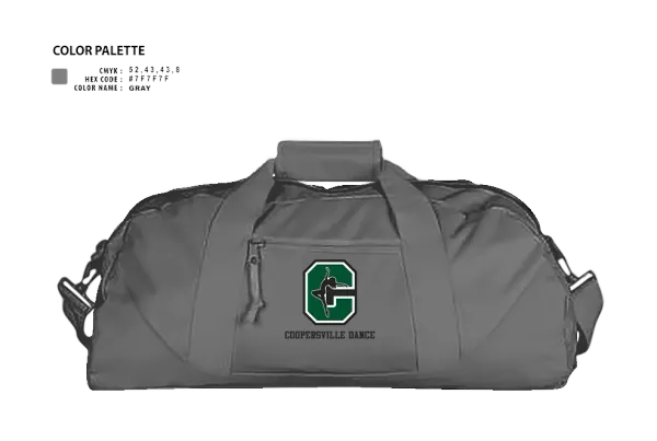 Duffle Bag, Coopersville Dance Team, Spirit Store, Teamtime, Team time, sublimation, custom sports apparel, team uniforms, spirit wear, spiritwear, sports uniforms, custom shirts, team store, custom team store, fundraiser sports, apparel fundraiser