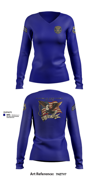 Womens Long Sleeve Vneck Shirt, Philadelphia Police, , Teamtime, Team time, sublimation, custom sports apparel, team uniforms, spirit wear, spiritwear, sports uniforms, custom shirts, team store, custom team store, fundraiser sports, apparel fundraiser