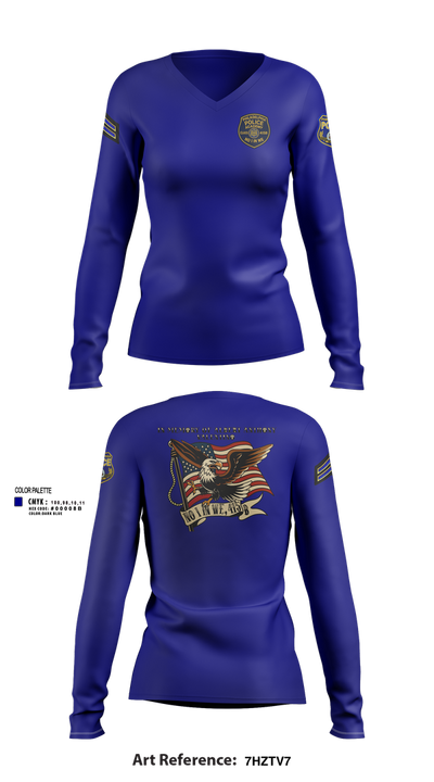 Philadelphia Police 64135919 Women's Long Sleeve V-neck Shirt - 102