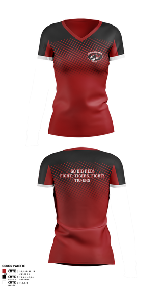 Womens Short Sleeve Vneck Shirt, Houston High School Cheer, Cheer, Teamtime, Team time, sublimation, custom sports apparel, team uniforms, spirit wear, spiritwear, sports uniforms, custom shirts, team store, custom team store, fundraiser sports, apparel fundraiser