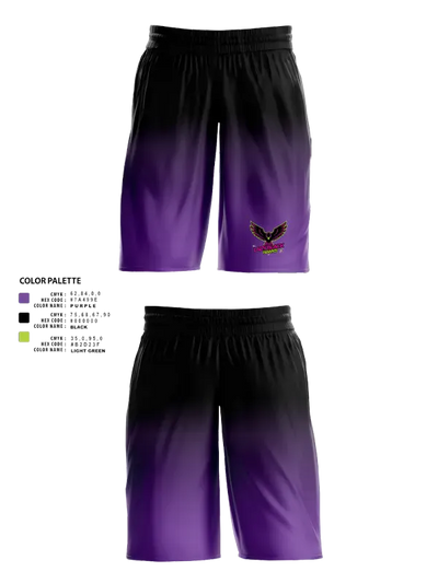 NOLA Black Hawks 6850608 Womens Basketball Shorts - 21