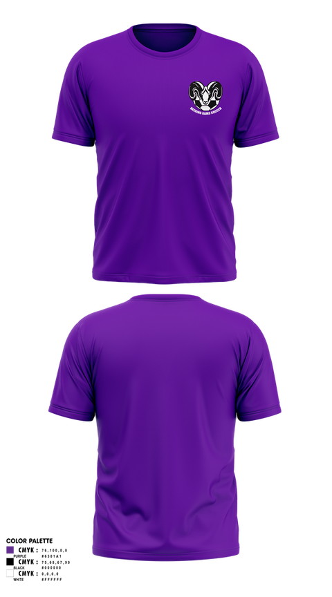 Short Sleeve Performance Shirt, Deering Rams Soccer, Men's Soccer, Teamtime, Team time, sublimation, custom sports apparel, team uniforms, spirit wear, spiritwear, sports uniforms, custom shirts, team store, custom team store, fundraiser sports, apparel fundraiser