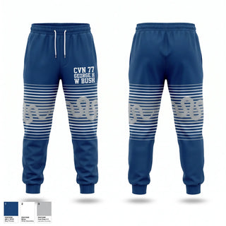 Sweatpants, CVN 77 George HW. Bush, Navy, Teamtime, Team time, sublimation, custom sports apparel, team uniforms, spirit wear, spiritwear, sports uniforms, custom shirts, team store, custom team store, fundraiser sports, apparel fundraiser